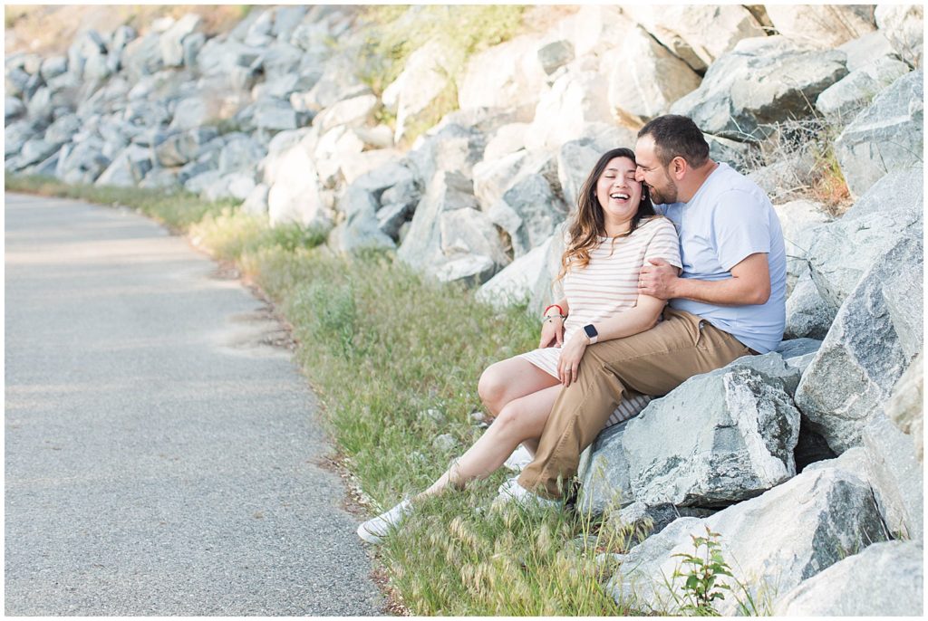 field gender reveal guard dog pregnancy announcement