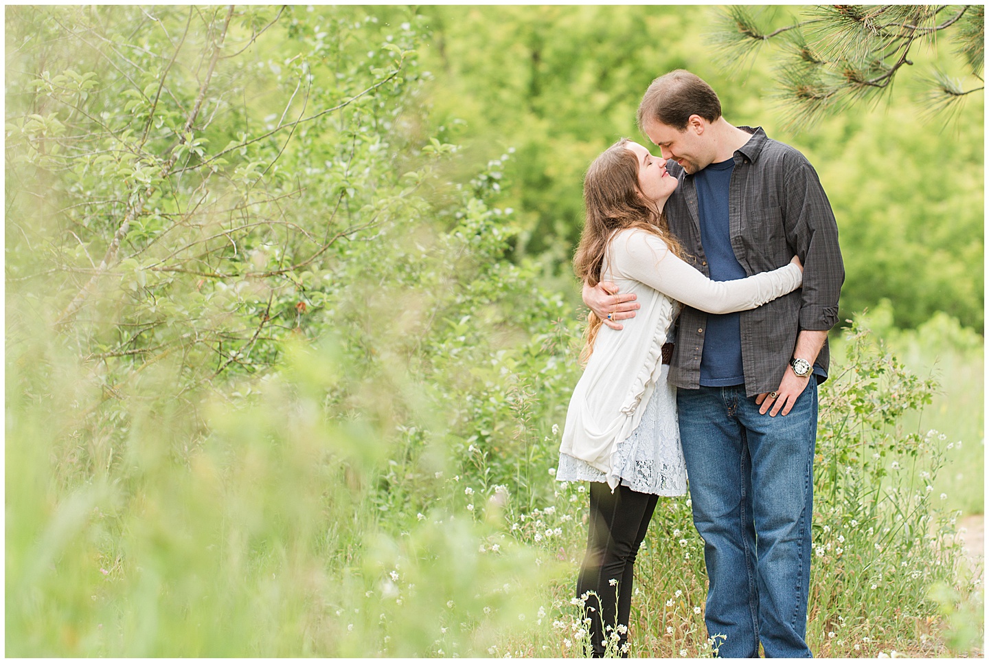 Spokane river engagement session