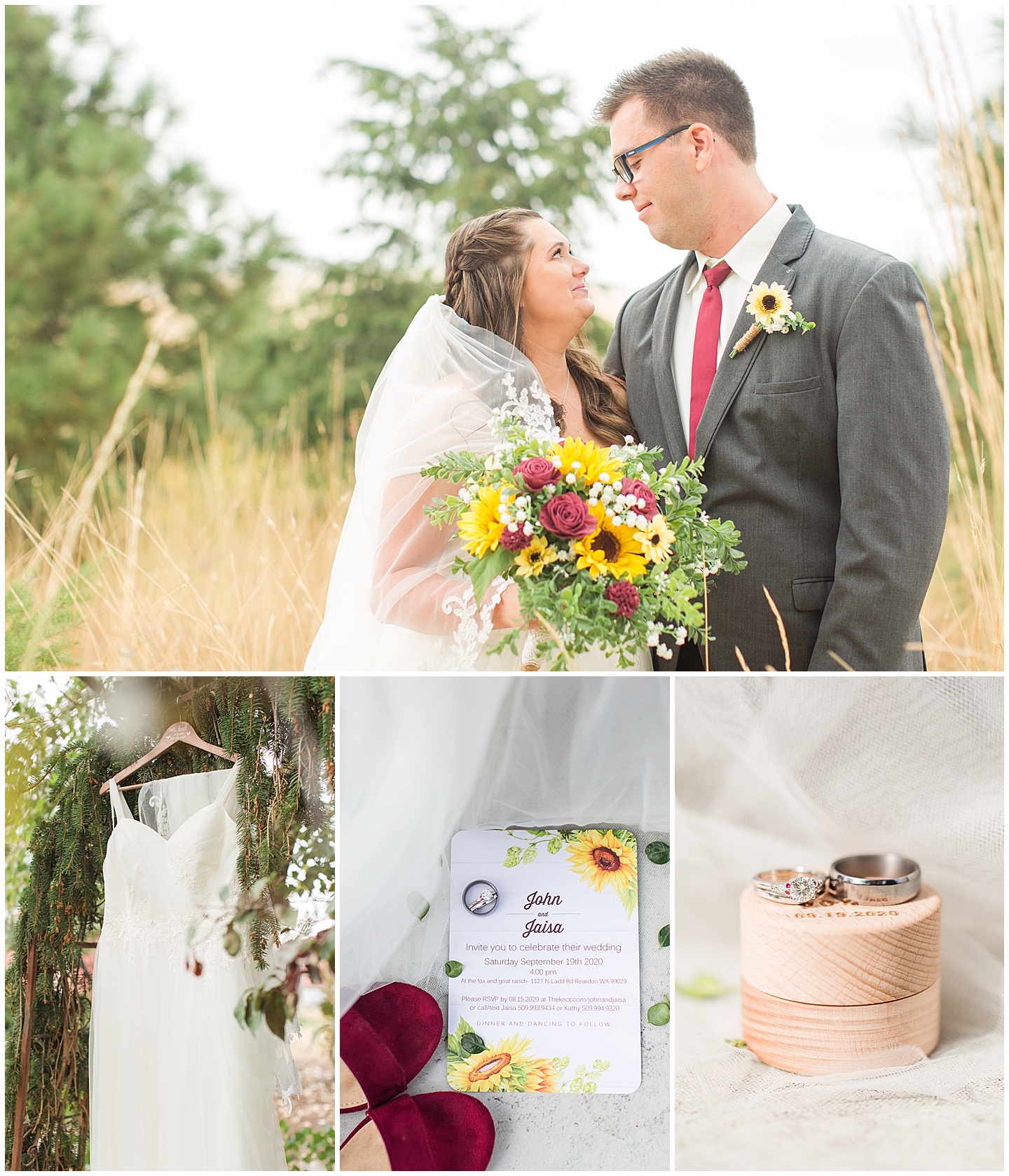 Rustic Washington wheat field wedding Tiffany Joy W Photography