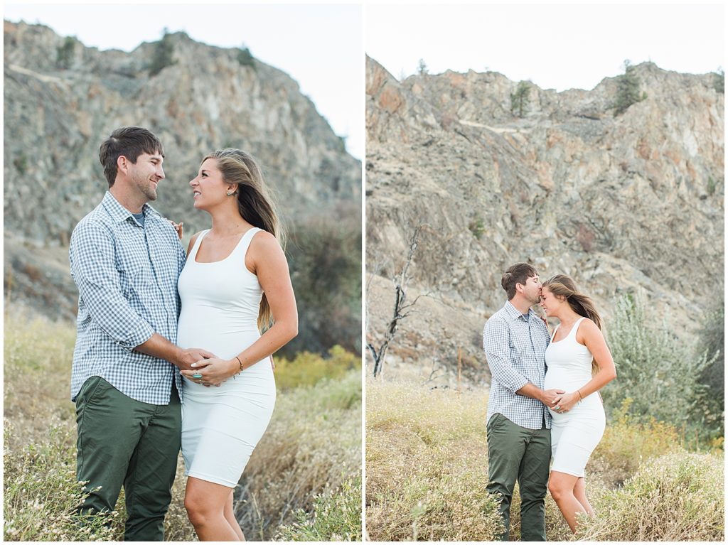 Fall Maternity Columbia River and Vineyard Session