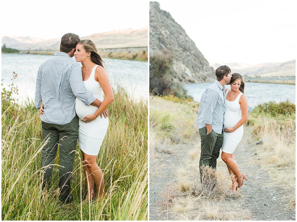 Fall Maternity Columbia River and Vineyard Session