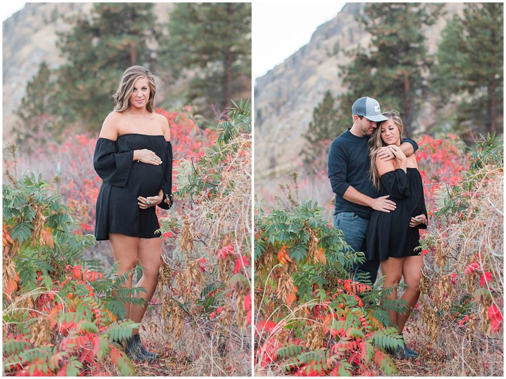 Fall Maternity Columbia River and Vineyard Session