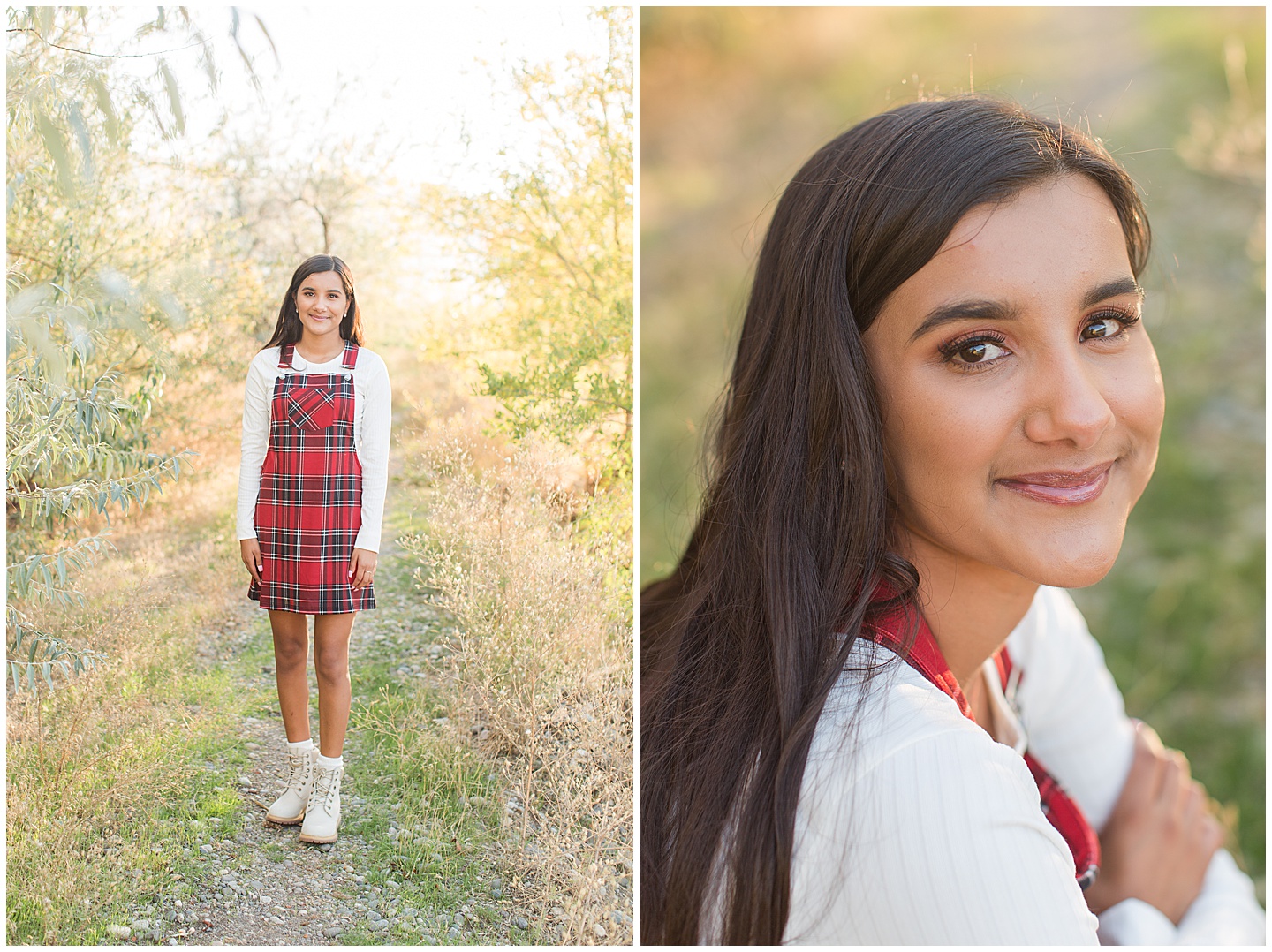 Summer River and Fall Orchard Senior Girl Twin Session Tiffany Joy W Photography