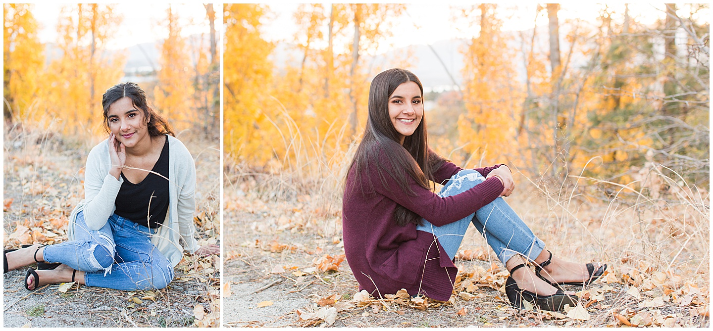 Summer River and Fall Orchard Senior Girl Twin Session Tiffany Joy W Photography