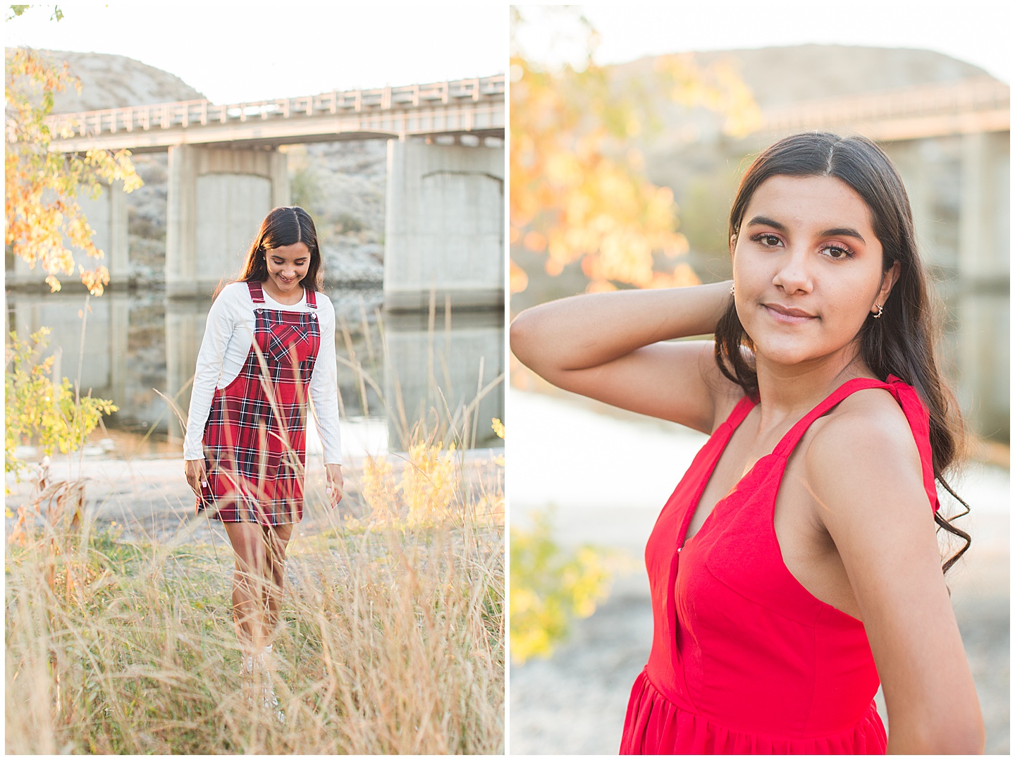 Summer River and Fall Orchard Senior Girl Twin Session Tiffany Joy W Photography