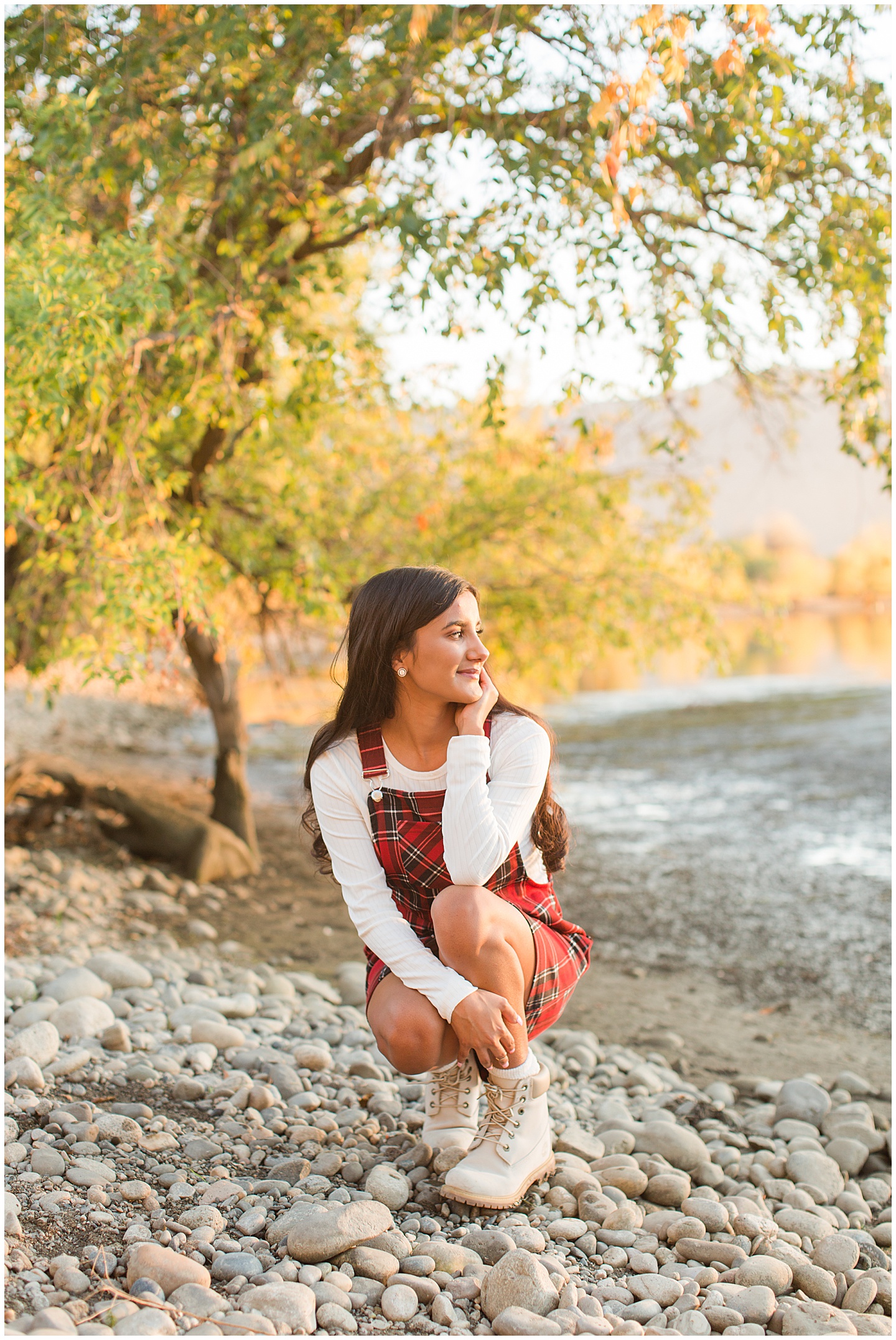 Summer River and Fall Orchard Senior Girl Twin Session Tiffany Joy W Photography