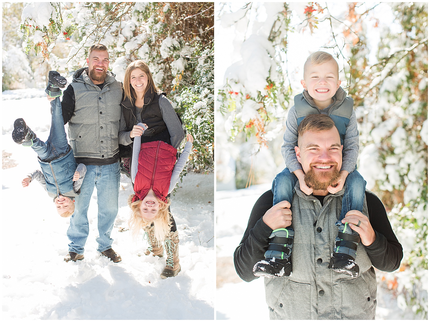 Fall Snow Family Session Cheney WA Tiffany Joy W Photography