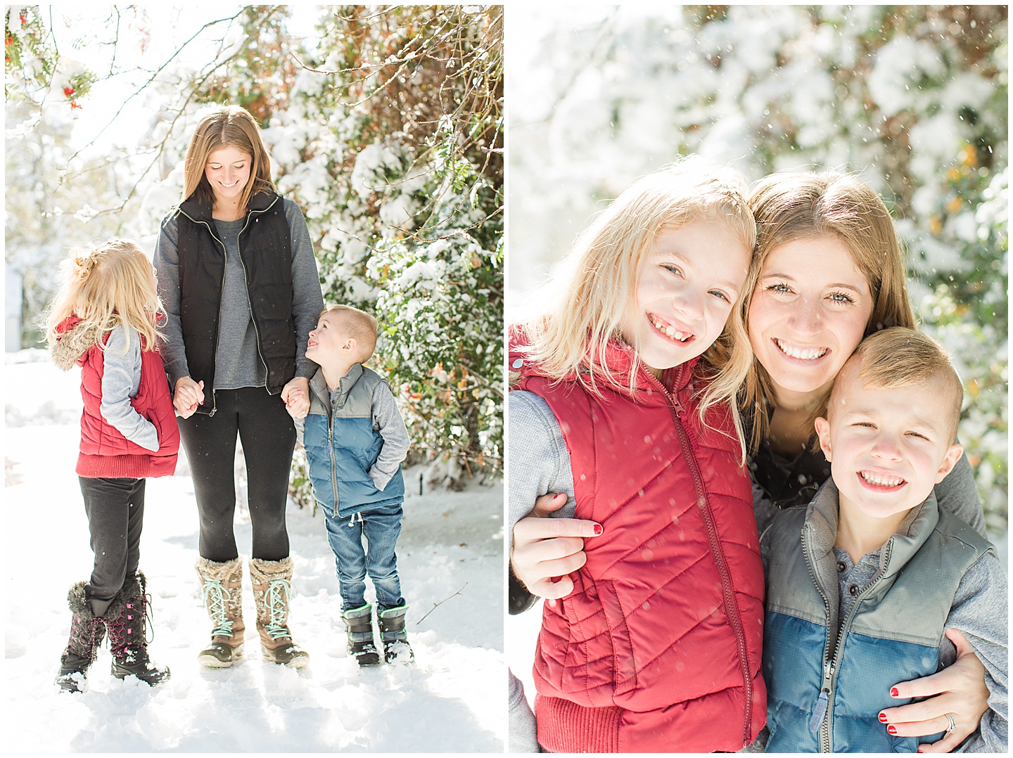 Fall Snow Family Session Cheney WA Tiffany Joy W Photography