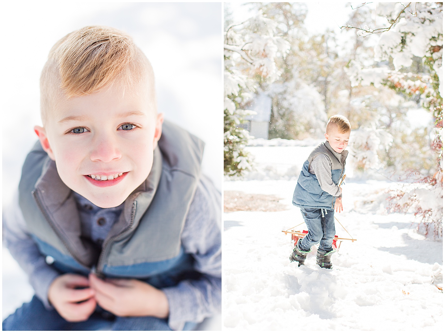 Fall Snow Family Session Cheney WA Tiffany Joy W Photography