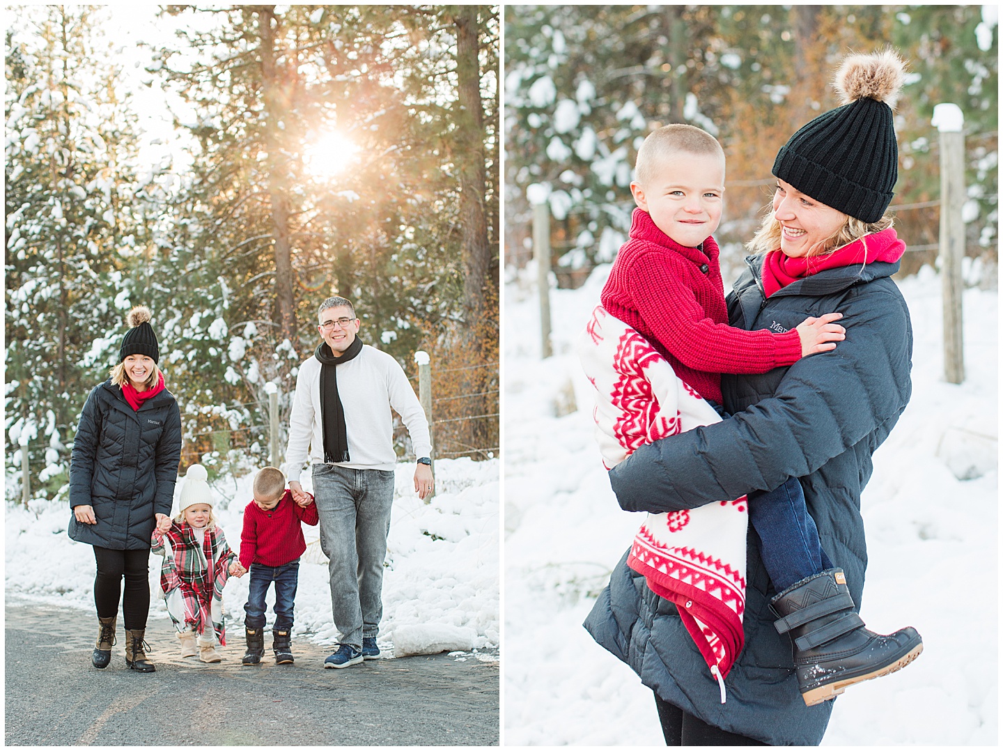 Winter snow and cocoa family session Tiffany Joy W Photography