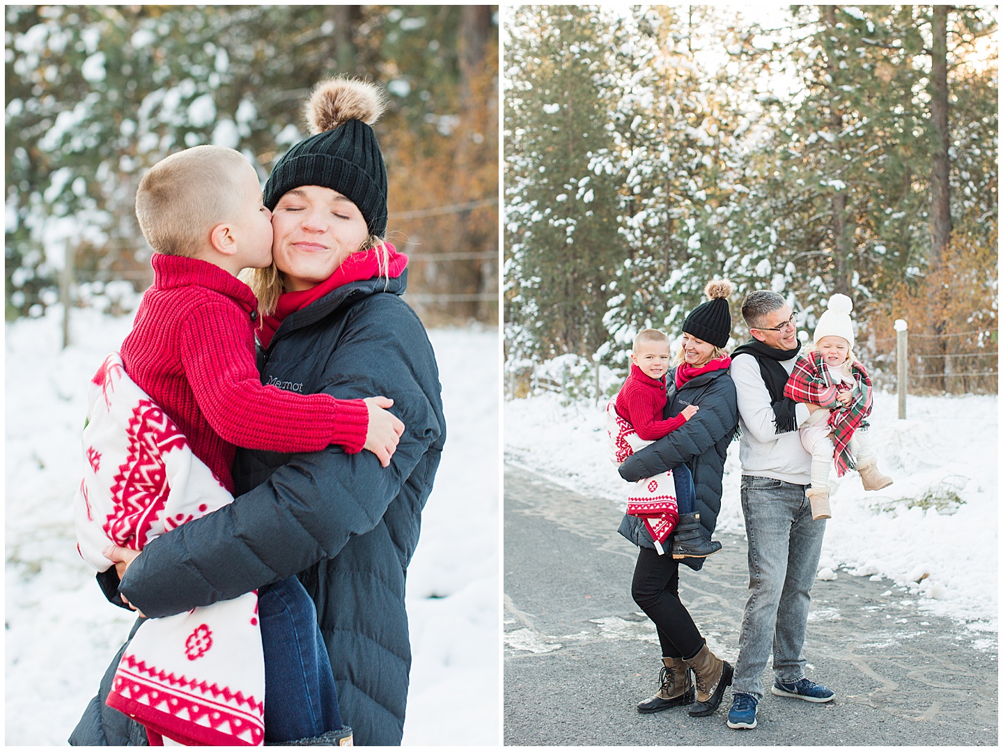 Winter snow and cocoa family session Tiffany Joy W Photography