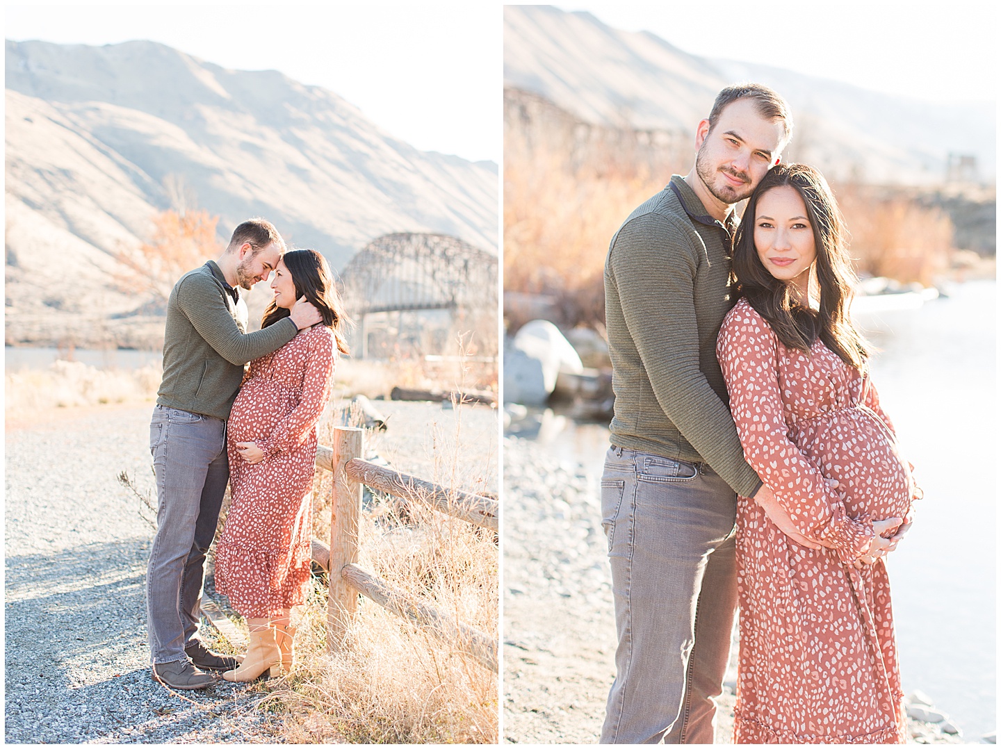 Winter River Maternity Session Tiffany Joy W Photography