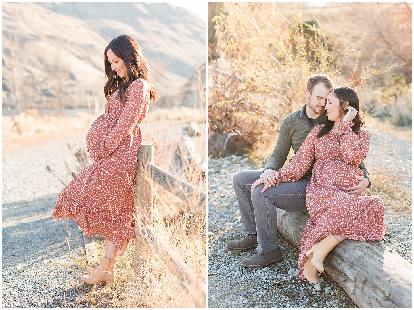 Winter River Maternity Session Tiffany Joy W Photography