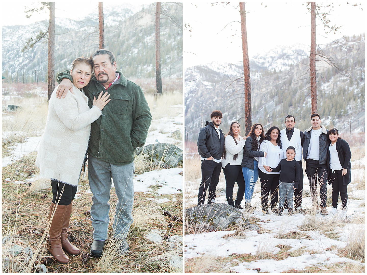Winter Woods Extended Family Session Tiffany Joy W Photography