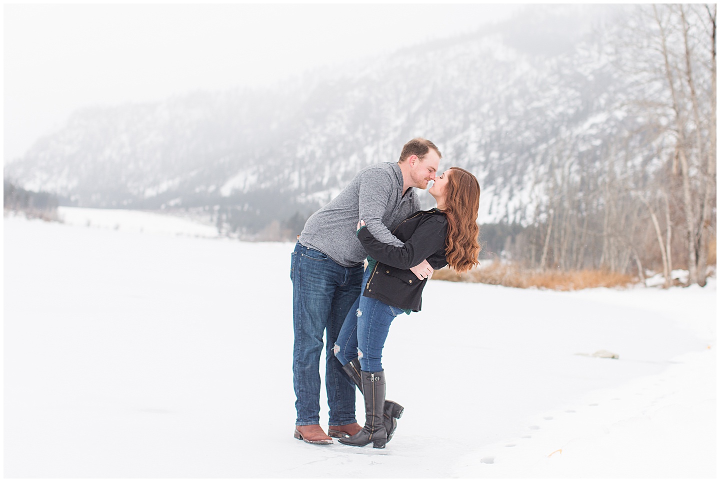 Winter Snowy Mountain Engagement Session Tiffany Joy W Photography