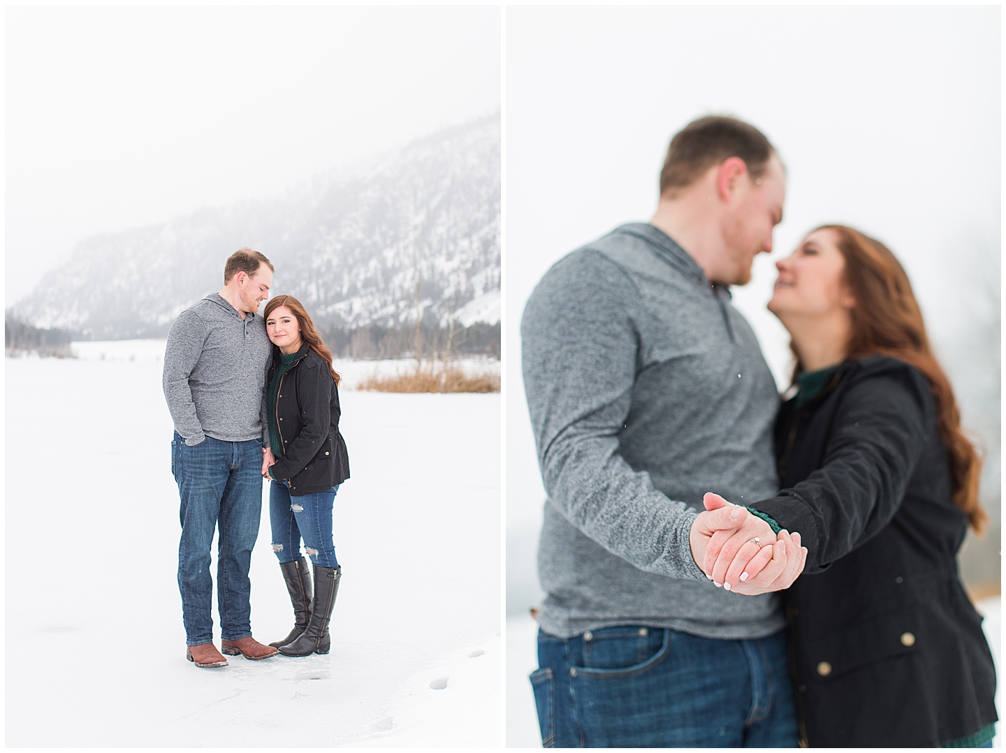 Winter Snowy Mountain Engagement Session Tiffany Joy W Photography