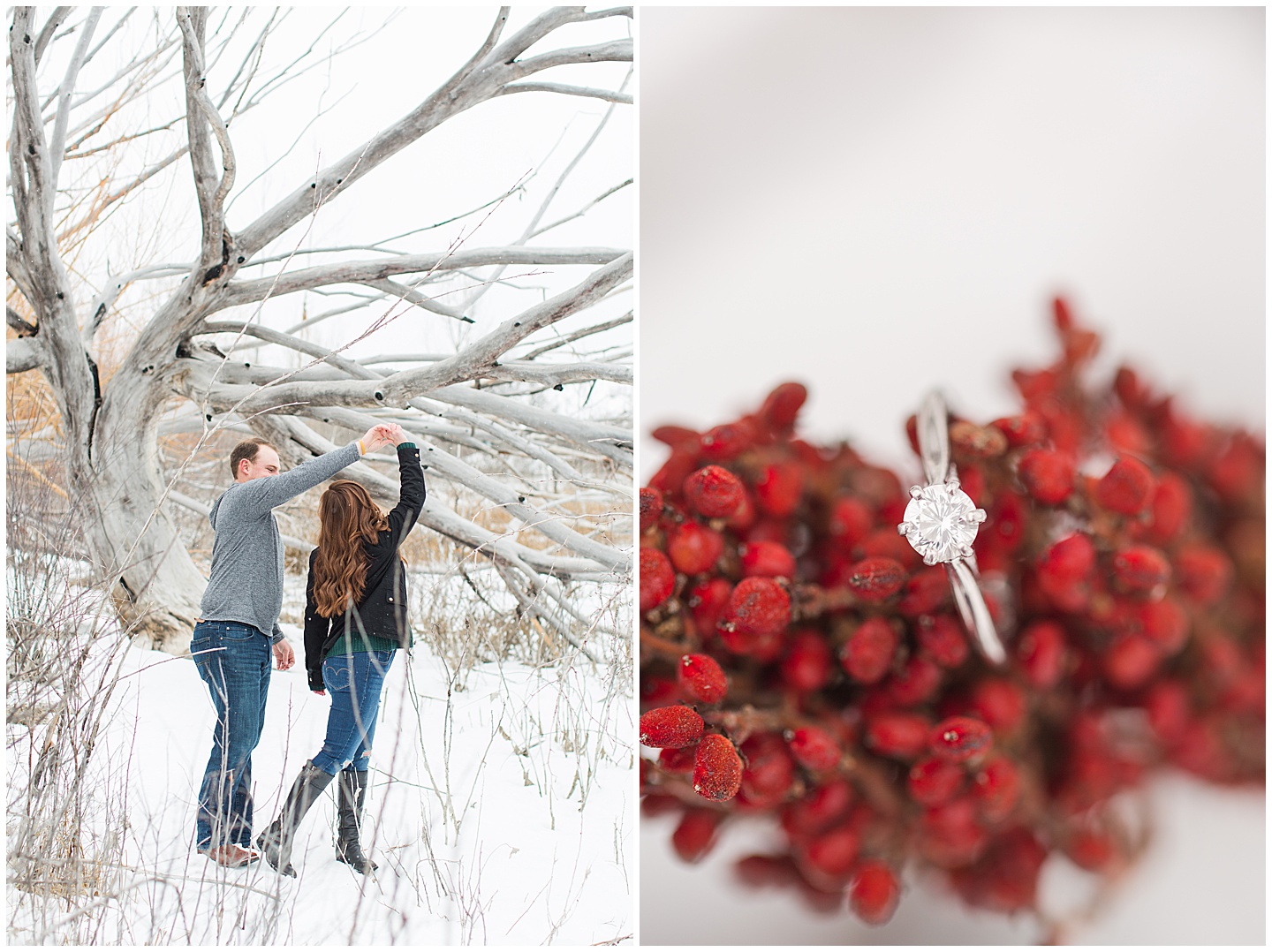 Winter Snowy Mountain Engagement Session Tiffany Joy W Photography