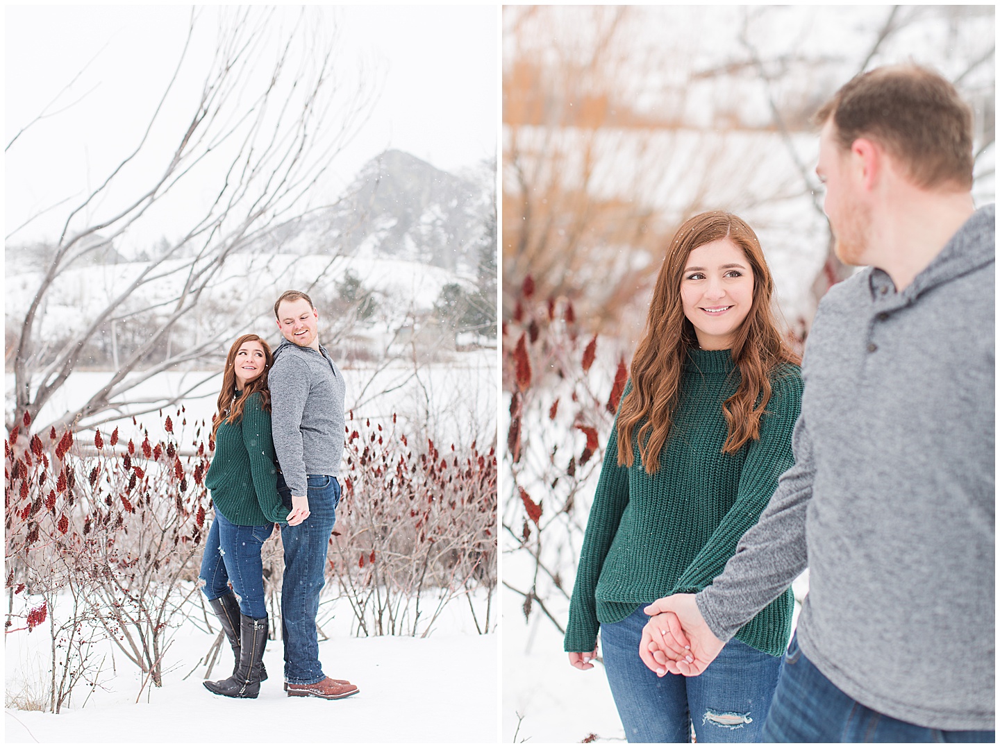 Winter Snowy Mountain Engagement Session Tiffany Joy W Photography