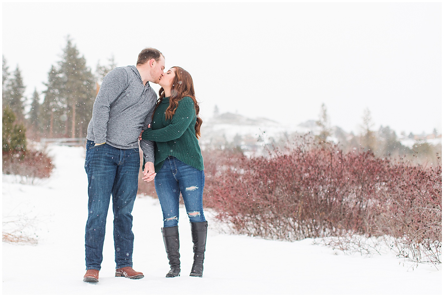 Winter Snowy Mountain Engagement Session Tiffany Joy W Photography