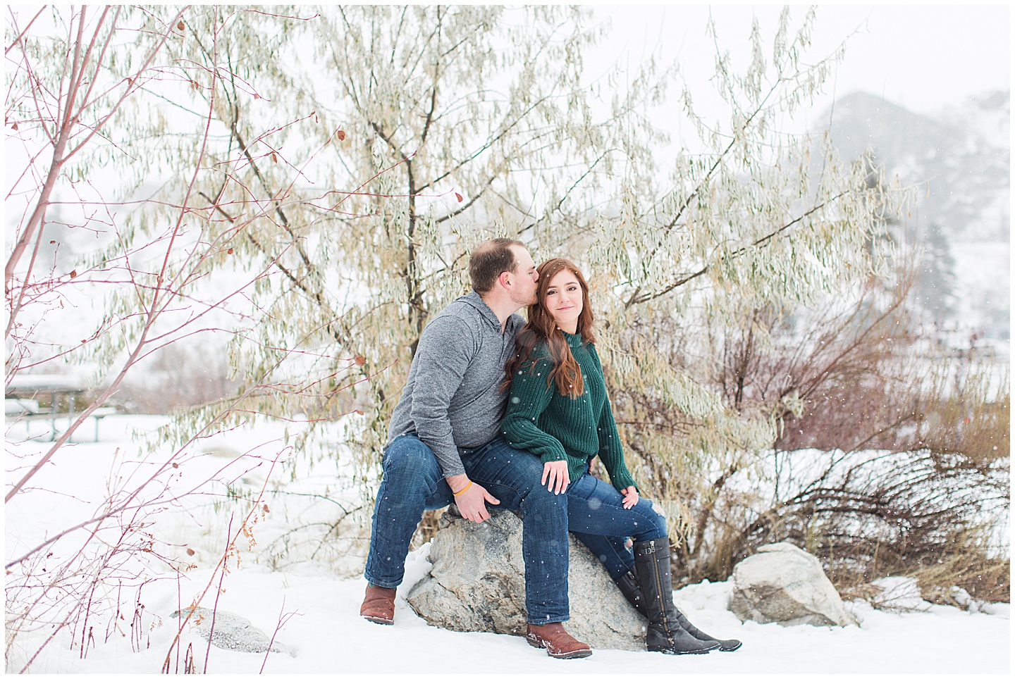 Winter Snowy Mountain Engagement Session Tiffany Joy W Photography