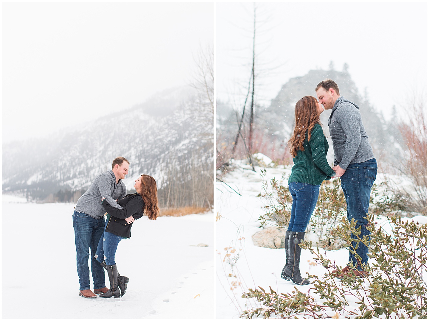 Winter Snowy Mountain Engagement Session Tiffany Joy W Photography