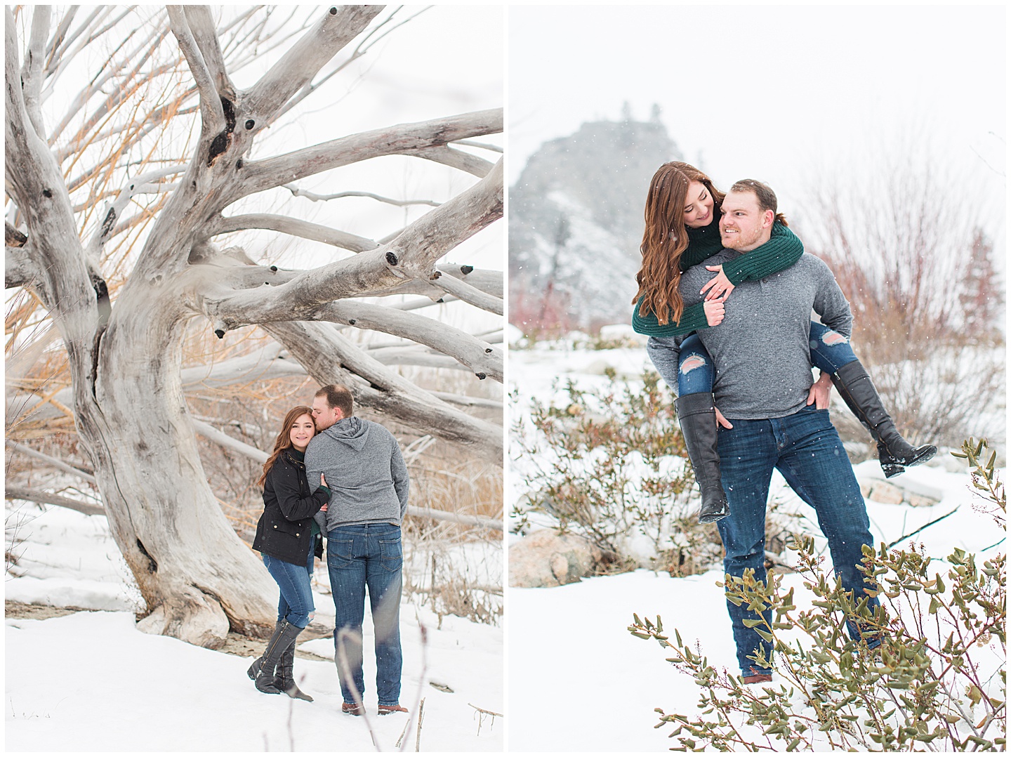 Winter Snowy Mountain Engagement Session Tiffany Joy W Photography