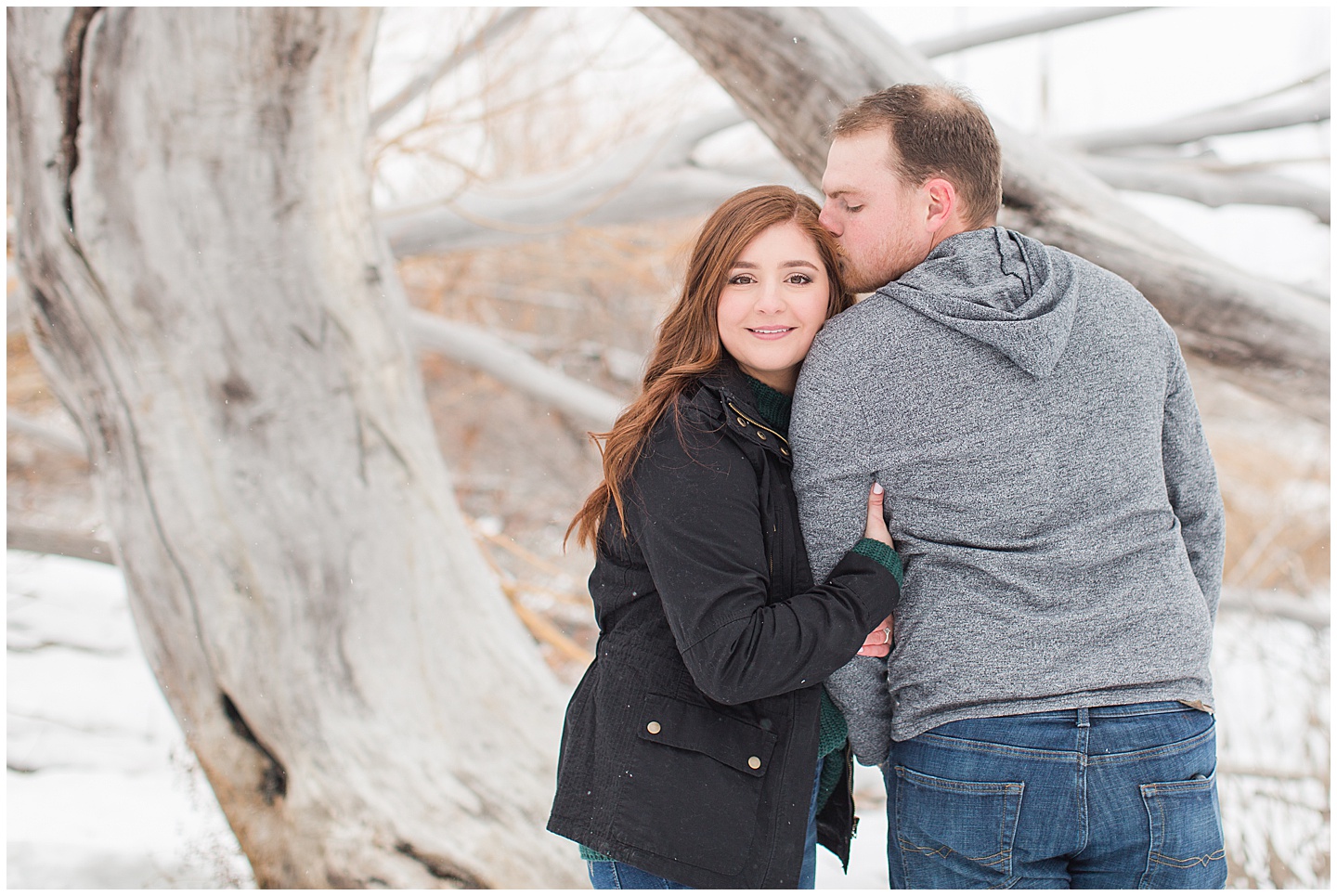 Winter Snowy Mountain Engagement Session Tiffany Joy W Photography