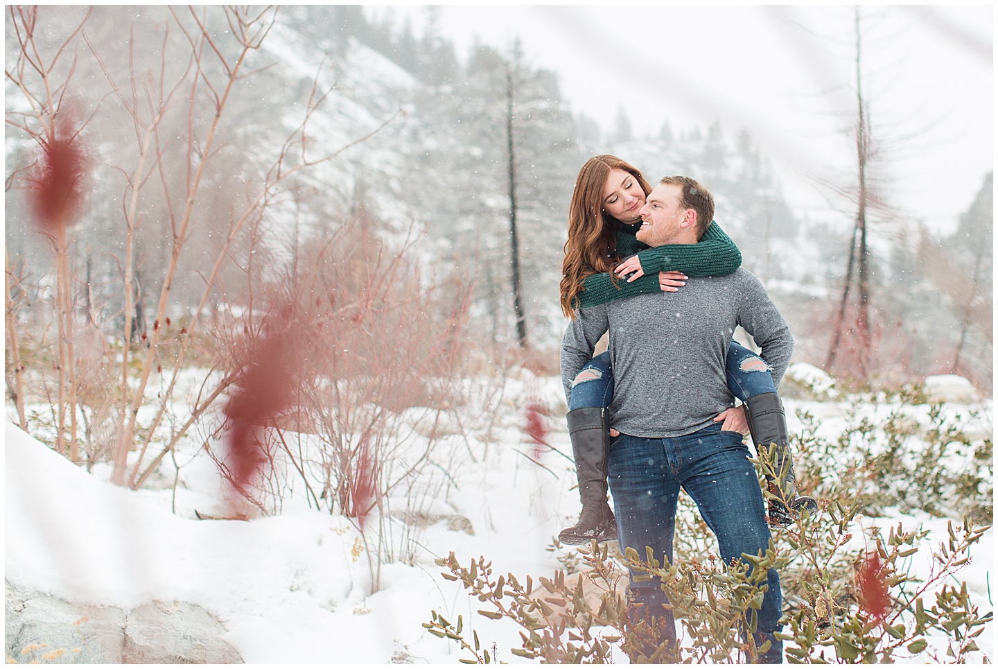 Winter Snowy Mountain Engagement Session Tiffany Joy W Photography