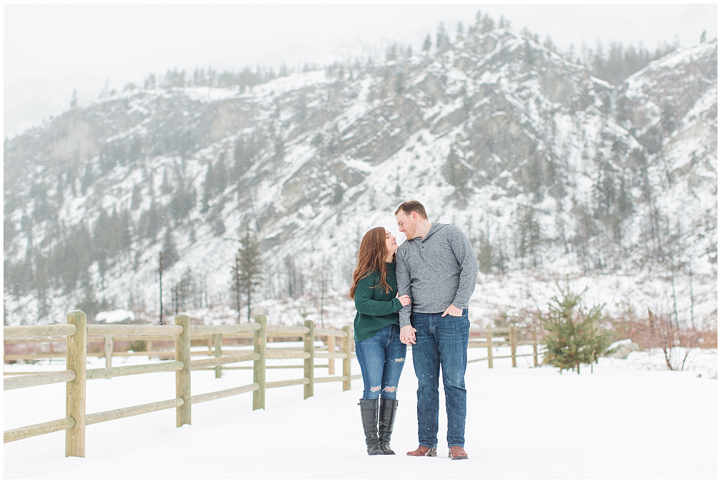 Winter Snowy Mountain Engagement Session Tiffany Joy W Photography