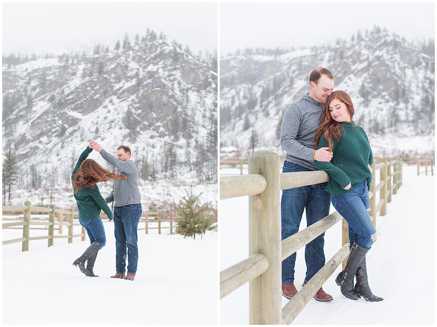 Winter Snowy Mountain Engagement Session Tiffany Joy W Photography