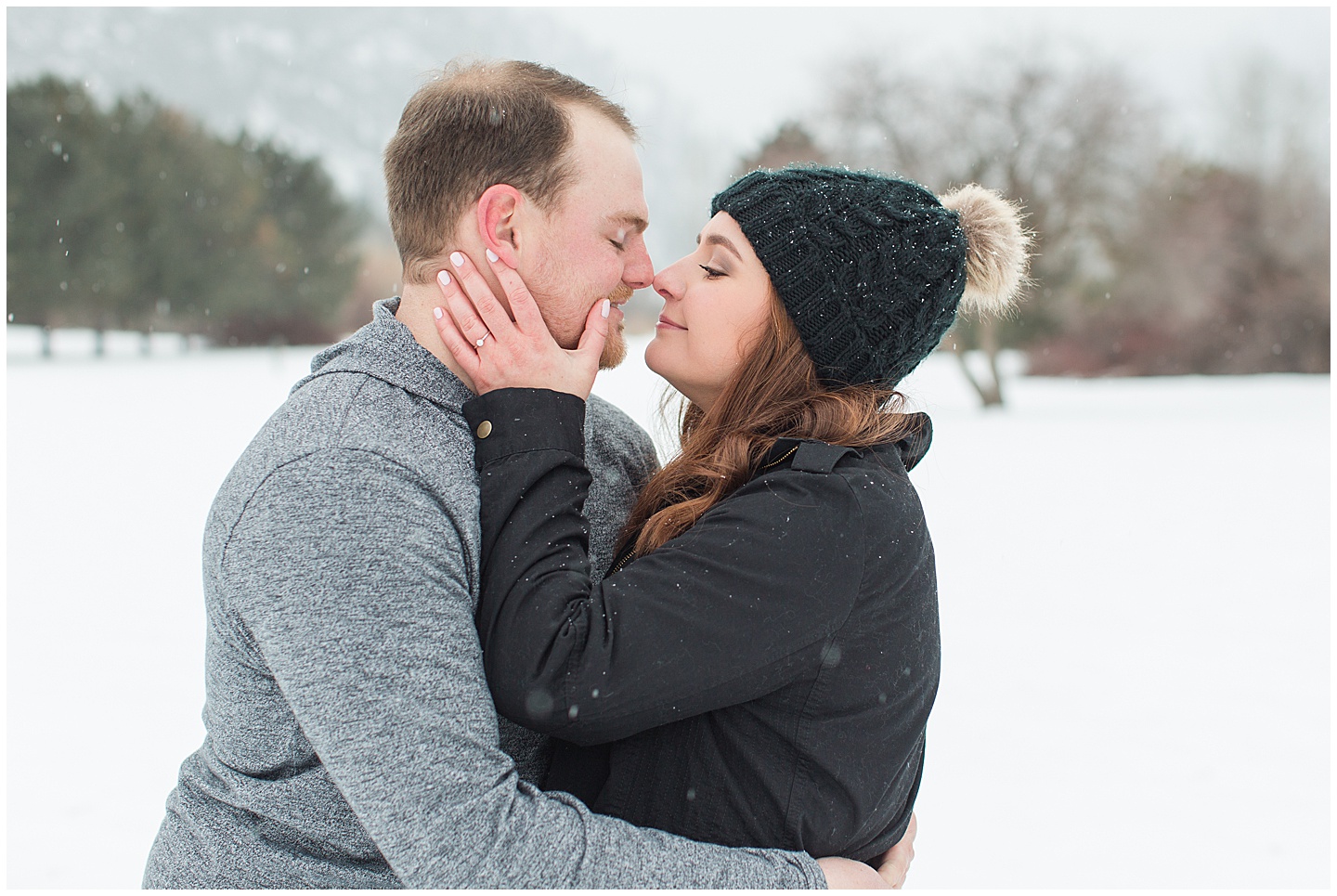 Winter Snowy Mountain Engagement Session Tiffany Joy W Photography