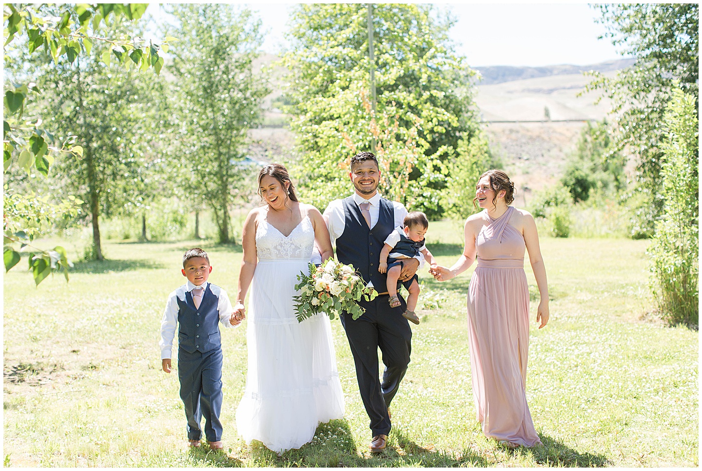 Columbia River Navy and Pink Wedding Tiffany Joy W Photography