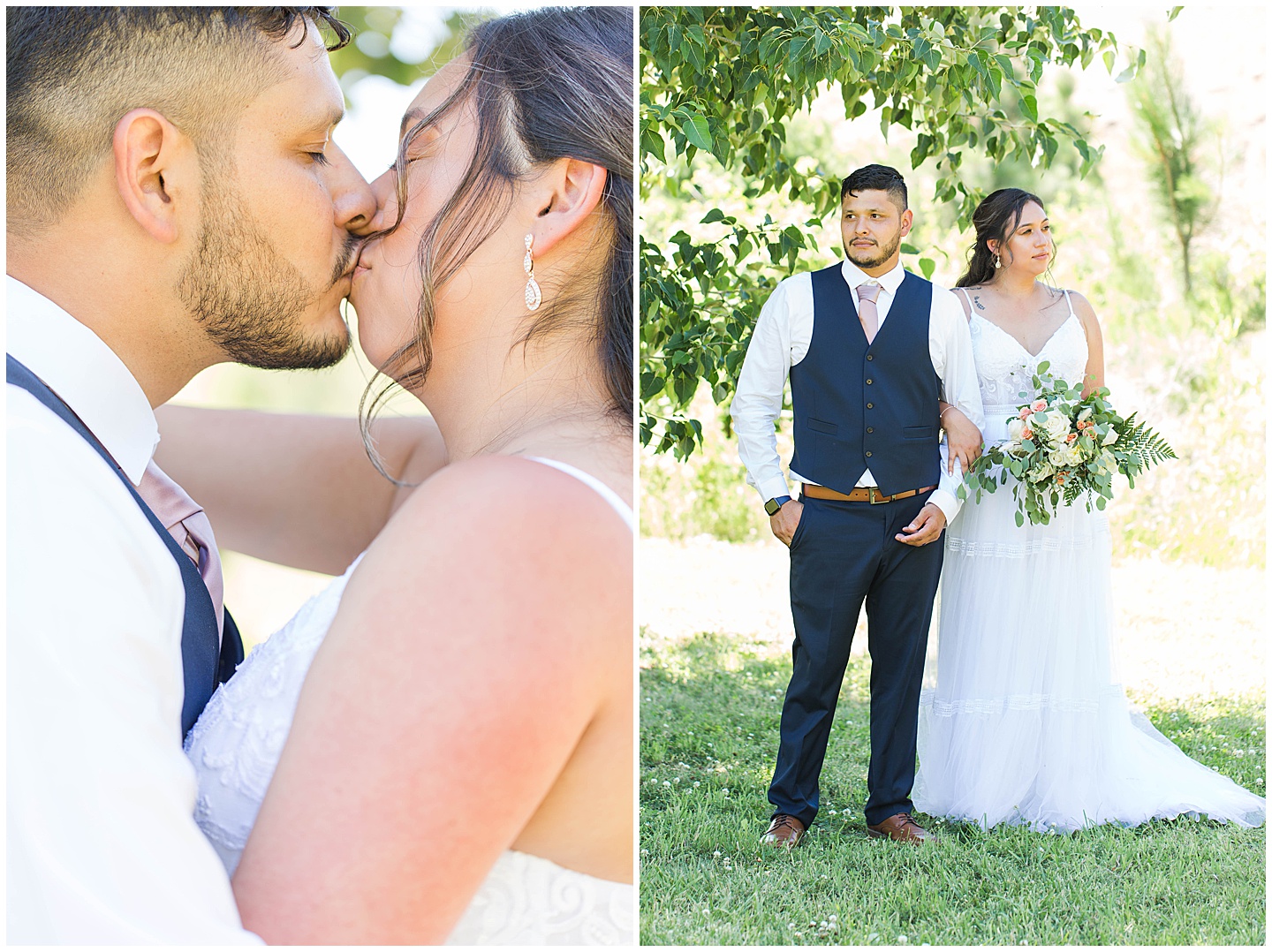 Columbia River Navy and Pink Wedding Tiffany Joy W Photography