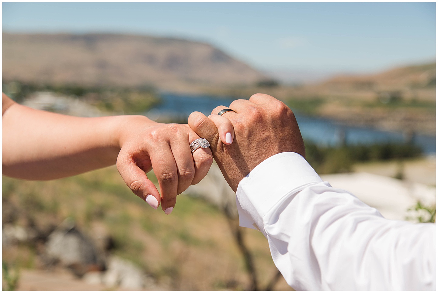 Columbia River Navy and Pink Wedding Tiffany Joy W Photography