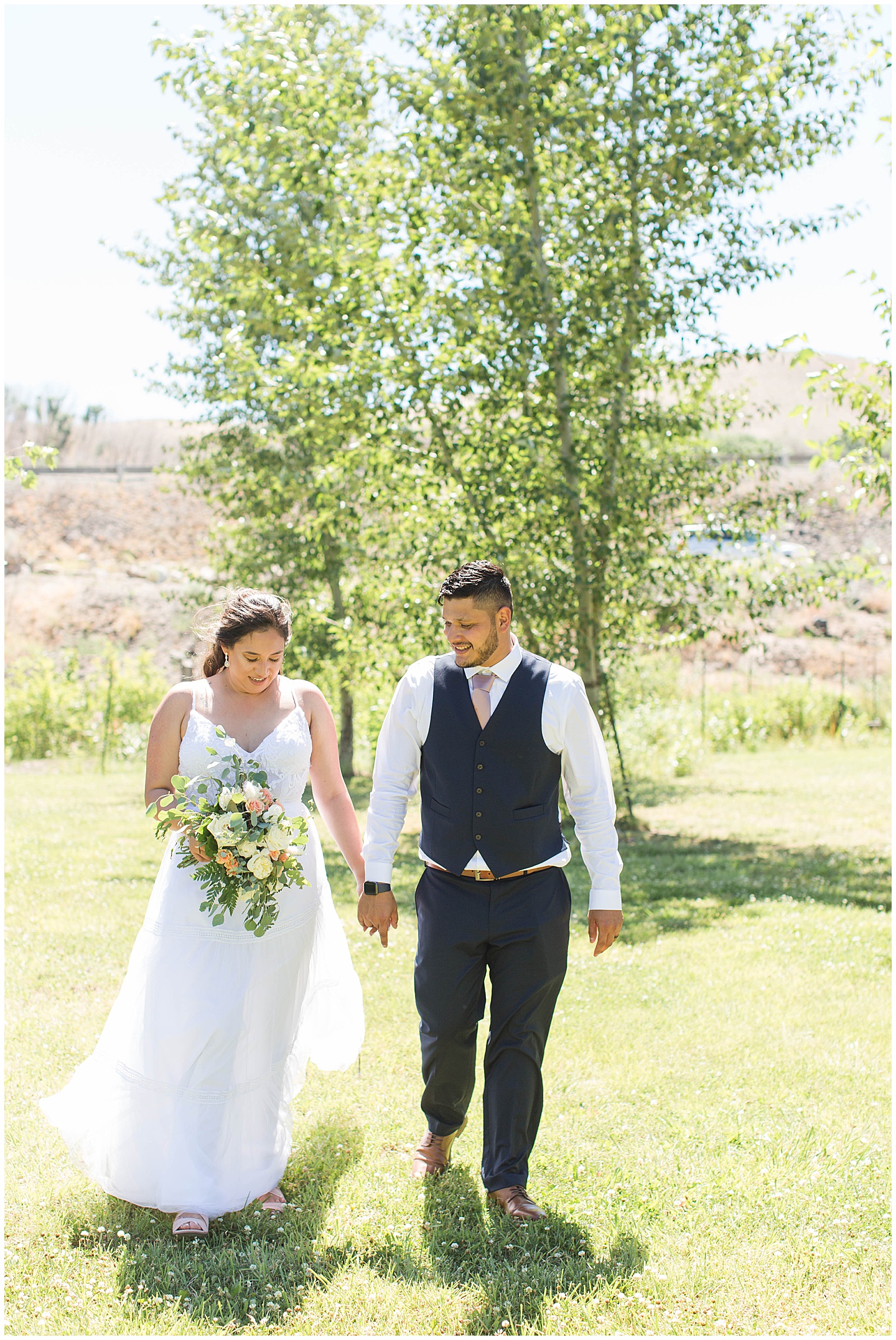 Columbia River Navy and Pink Wedding Tiffany Joy W Photography