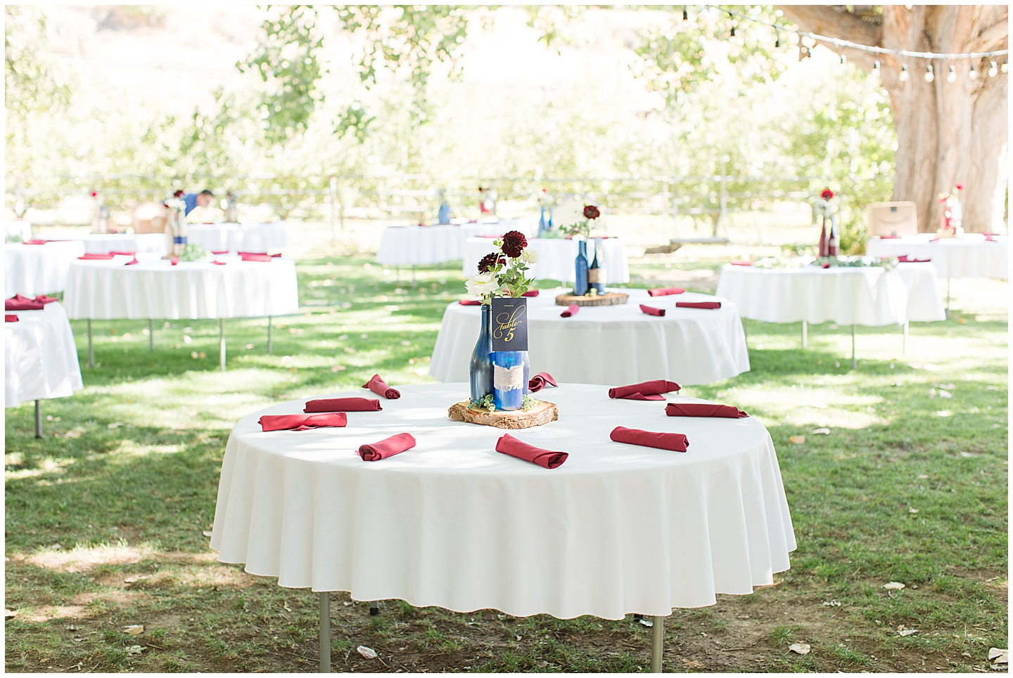 Wenatchee Mountain view wedding navy and maroon Tiffany Joy W Photography