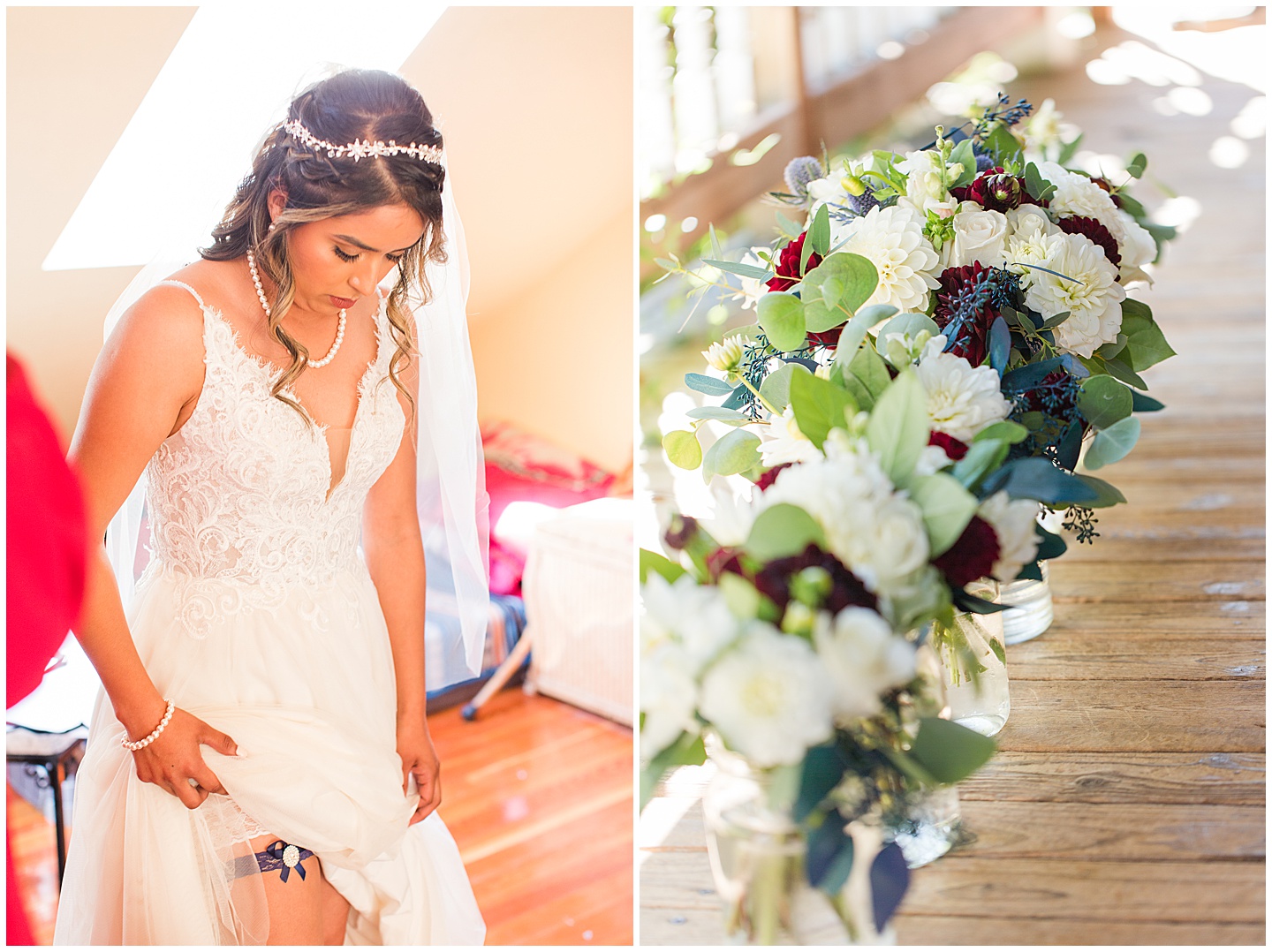 Wenatchee Mountain view wedding navy and maroon Tiffany Joy W Photography