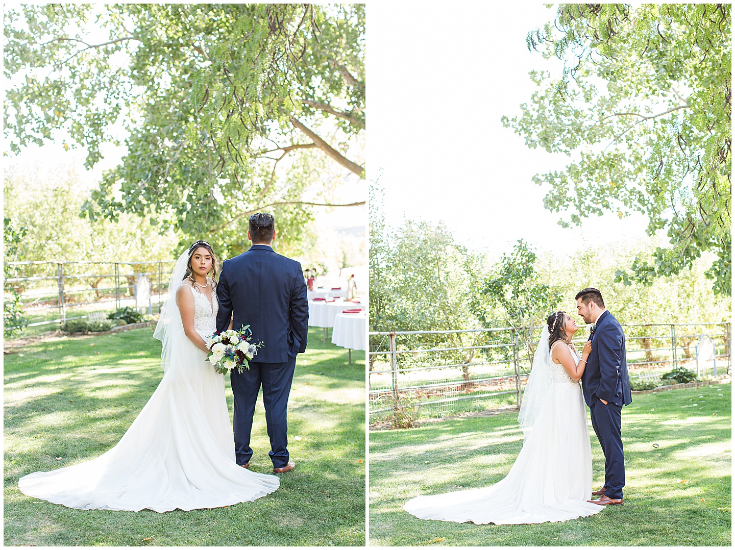 Wenatchee Mountain view wedding navy and maroon Tiffany Joy W Photography