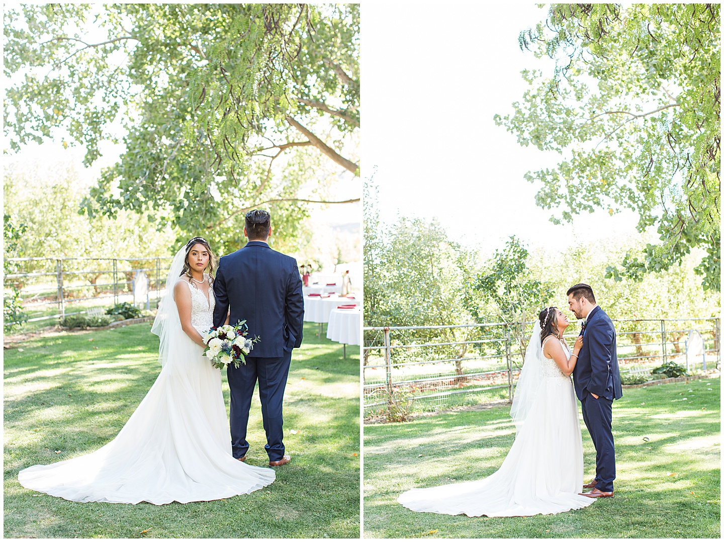 Wenatchee Mountain view wedding navy and maroon Tiffany Joy W Photography