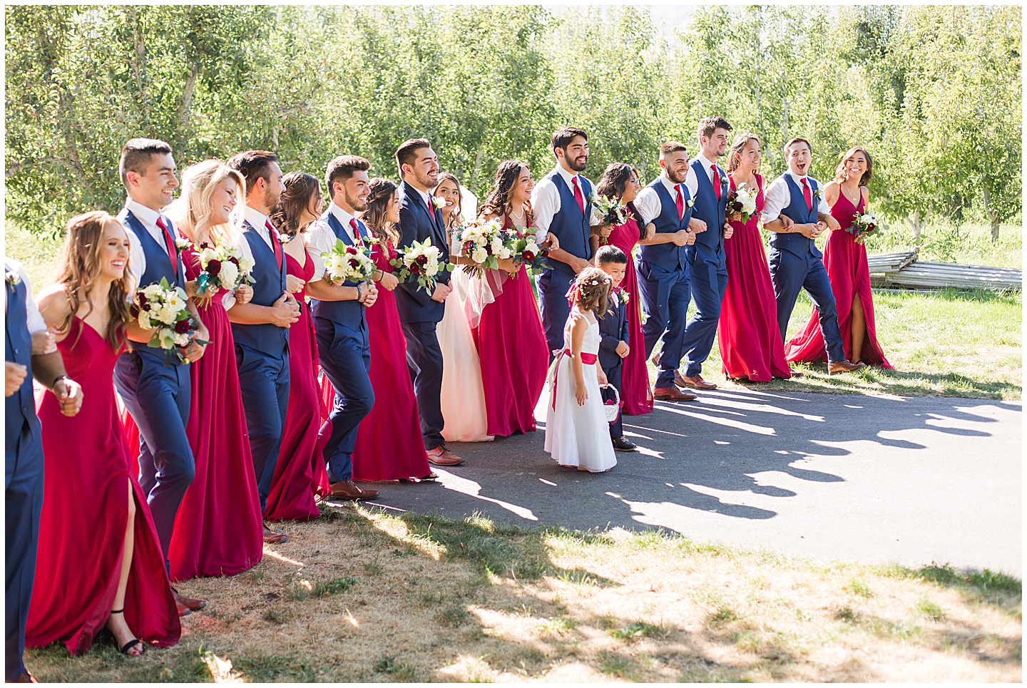 Wenatchee Mountain view wedding navy and maroon Tiffany Joy W Photography