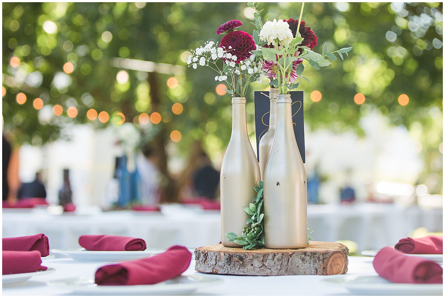 Wenatchee Mountain view wedding navy and maroon Tiffany Joy W Photography