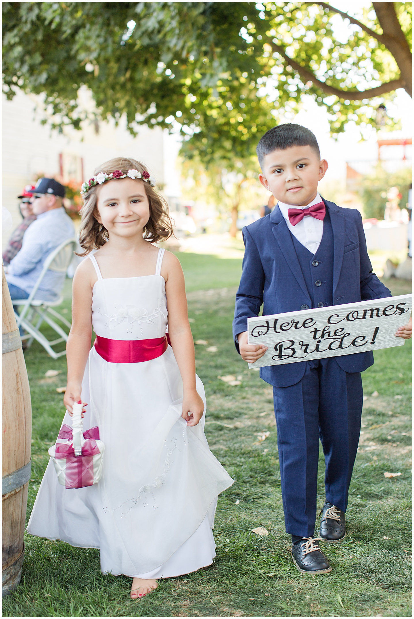 Wenatchee Mountain view wedding navy and maroon Tiffany Joy W Photography