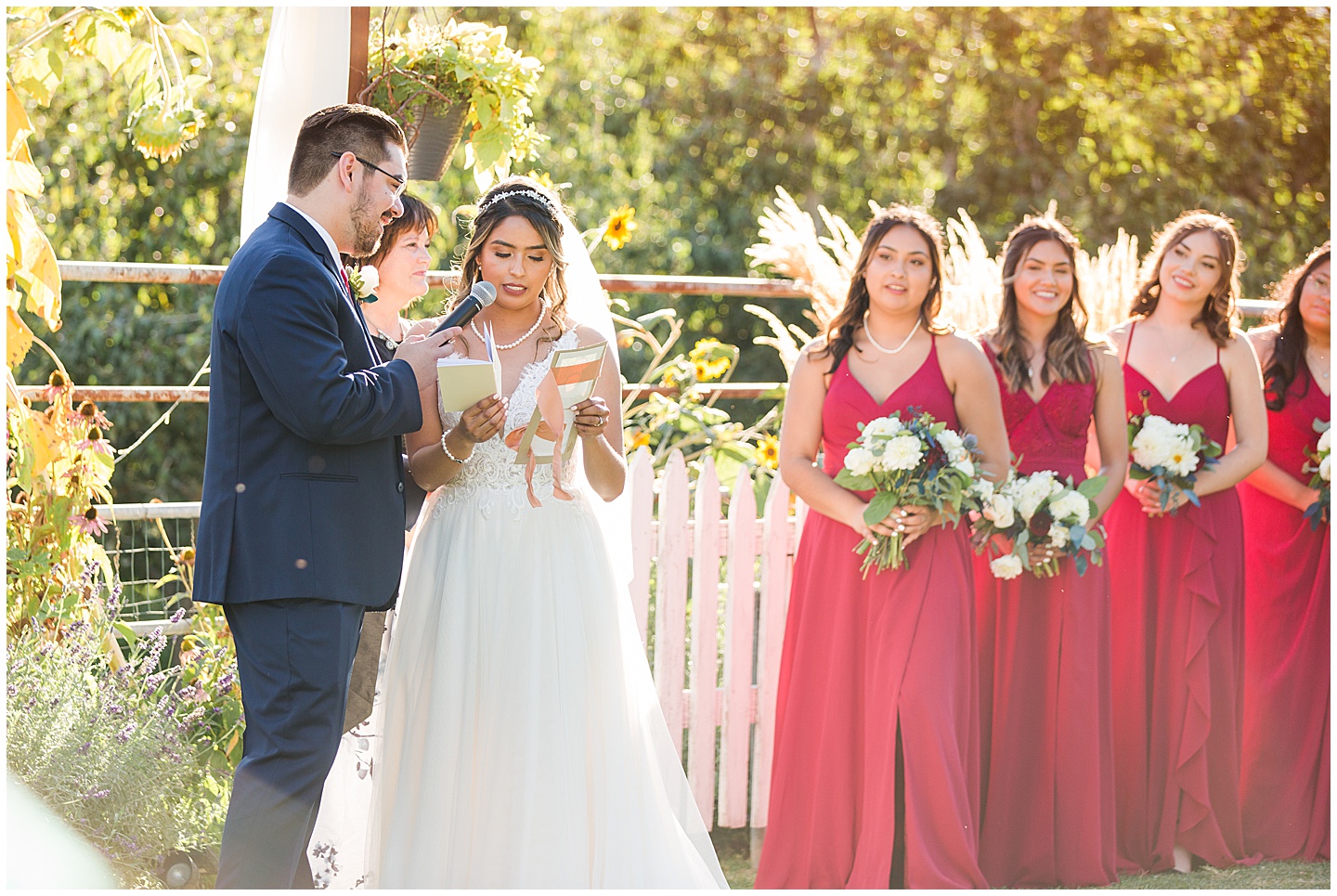 Wenatchee Mountain view wedding navy and maroon Tiffany Joy W Photography