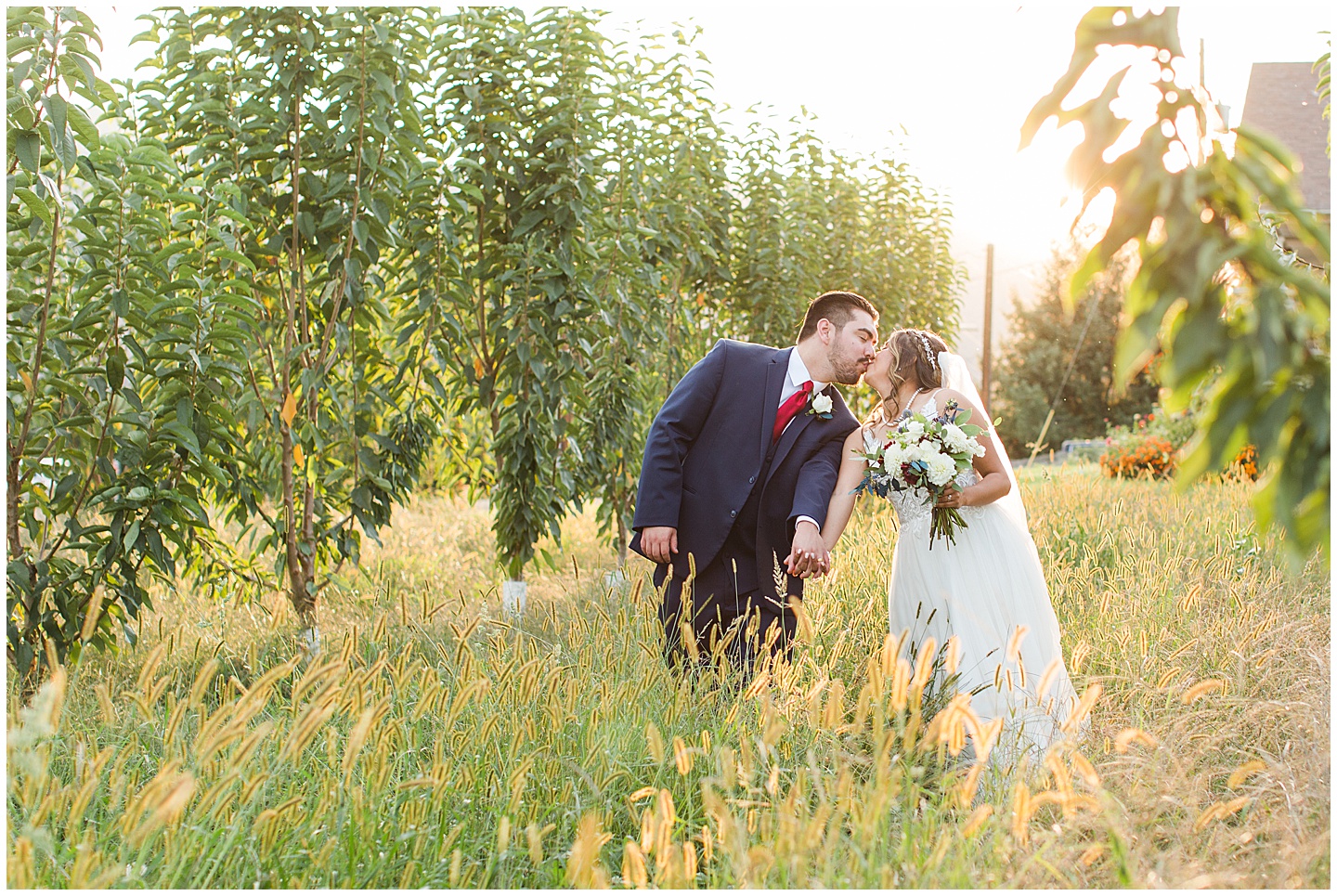 Wenatchee Mountain view wedding navy and maroon Tiffany Joy W Photography