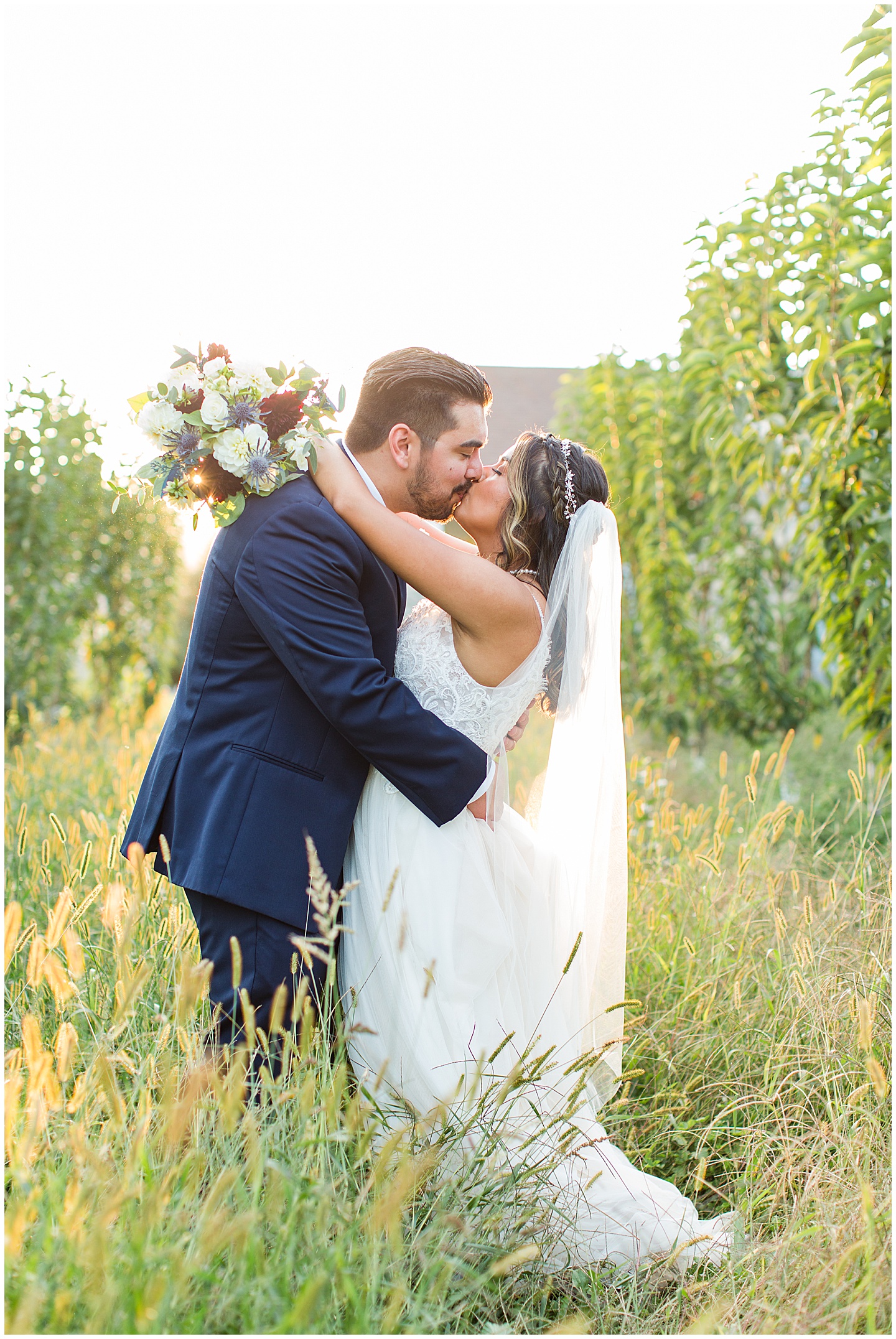 Wenatchee Mountain view wedding navy and maroon Tiffany Joy W Photography