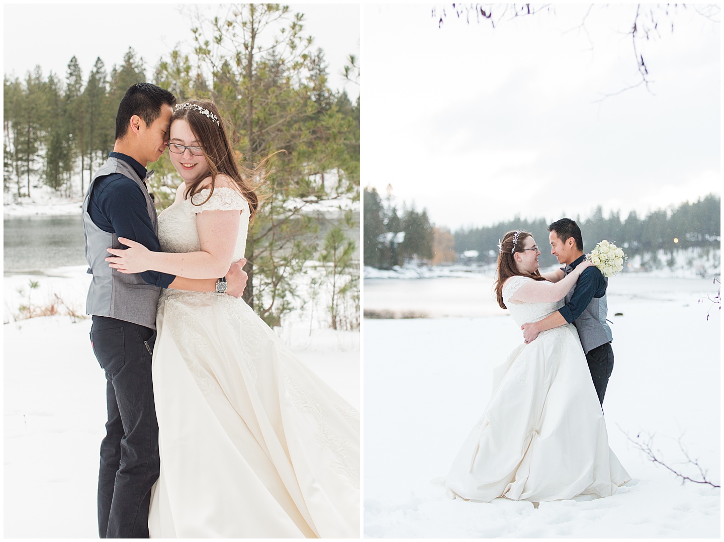 Winter River Mountain Lodge Wedding TIffany Joy W Photography