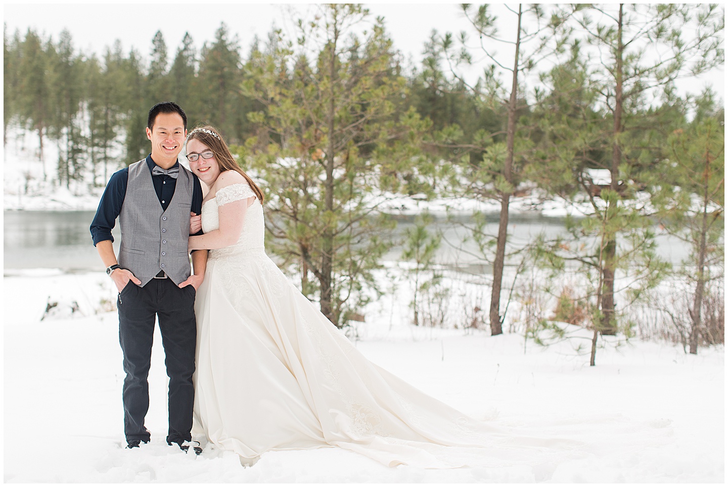 Winter River Mountain Lodge Wedding TIffany Joy W Photography