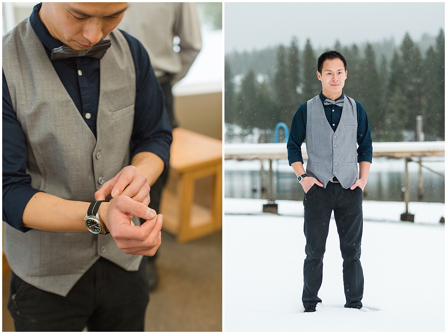 Winter River Mountain Lodge Wedding TIffany Joy W Photography