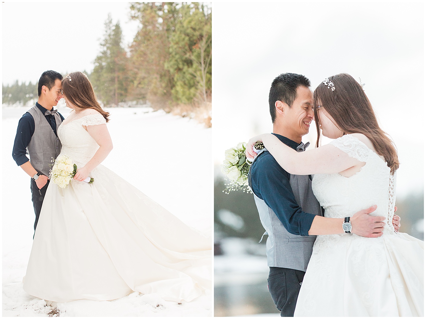 Winter River Mountain Lodge Wedding TIffany Joy W Photography