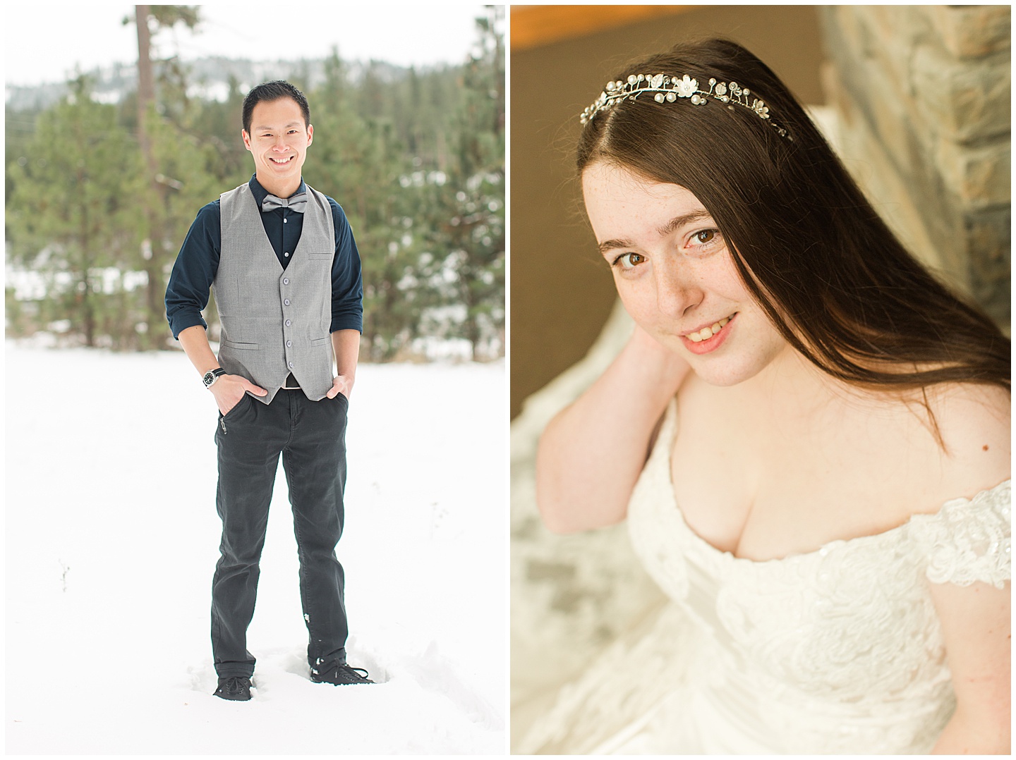 Winter River Mountain Lodge Wedding TIffany Joy W Photography